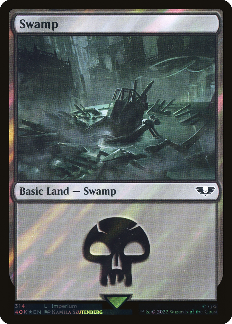 {B}[SFO 40K 314] Swamp (314) (Surge Foil) [Universes Beyond: Warhammer 40,000]