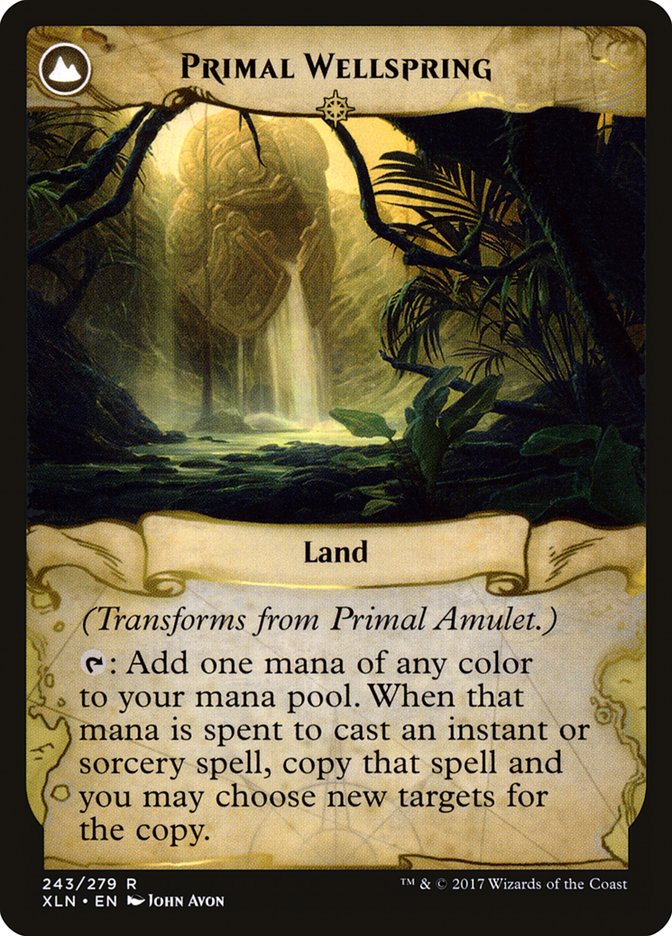 {R} Primal Amulet // Primal Wellspring [Ixalan][XLN 243]