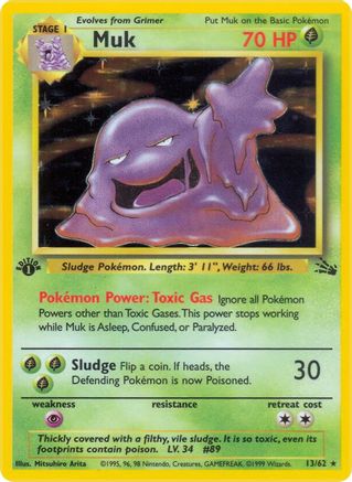 [PKM] Muk (13/62) [Fossil 1st Edition]