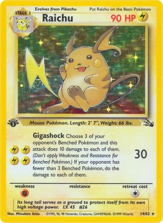 [PKM] Raichu (14/62) [Fossil Unlimited]