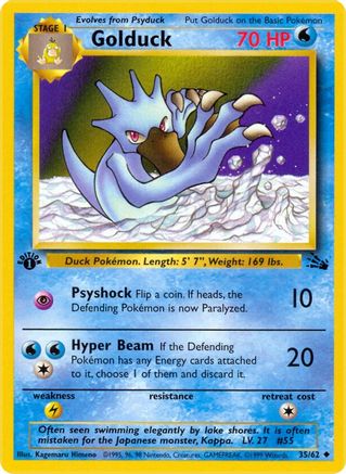 [PKM] Golduck (35/62) [Fossil 1st Edition]