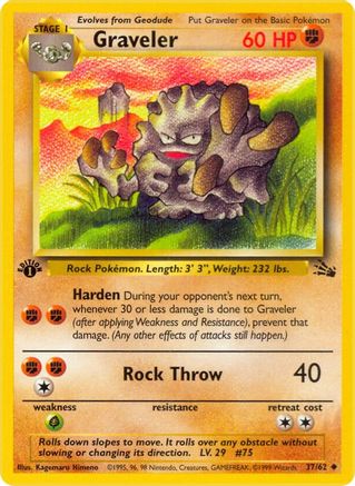 [PKM] Graveler (37/62) [Fossil 1st Edition]