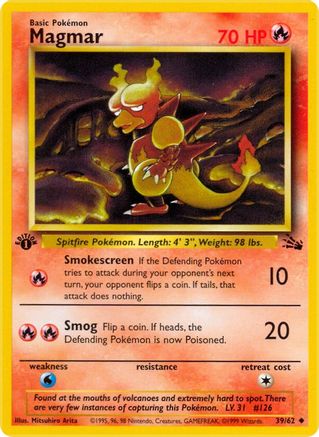 [PKM] Magmar (39/62) [Fossil 1st Edition]