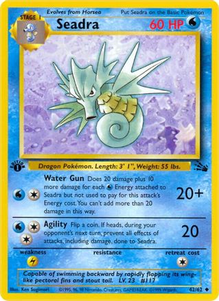 [PKM] Seadra (42/62) [Fossil 1st Edition]