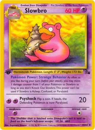 [PKM] Slowbro (43/62) [Fossil 1st Edition]