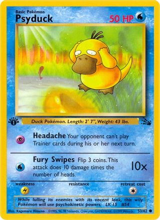[PKM] Psyduck (53/62) [Fossil 1st Edition]