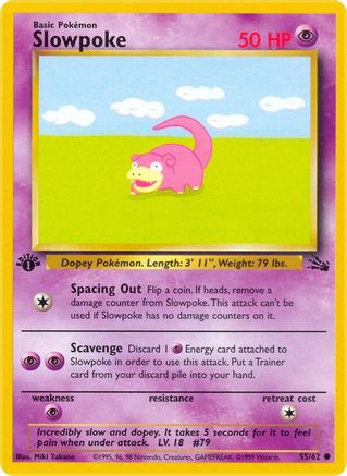 [PKM-C] Slowpoke (55/62) [Fossil 1st Edition]