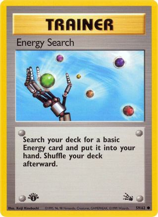 [TR] Energy Search (59/62) [Fossil 1st Edition]