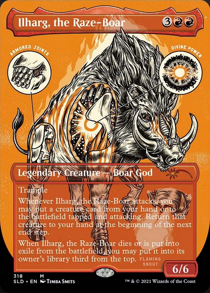 {R} Ilharg, the Raze-Boar (Borderless Foil Etched) [Secret Lair Drop Series][ET SLD 318]