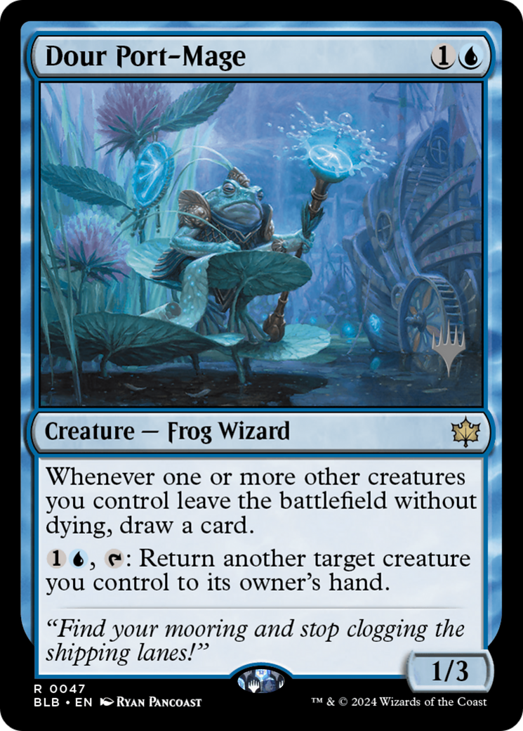 {@R} Dour Port-Mage (Promo Pack) [Bloomburrow Promos][PP BLB 047]