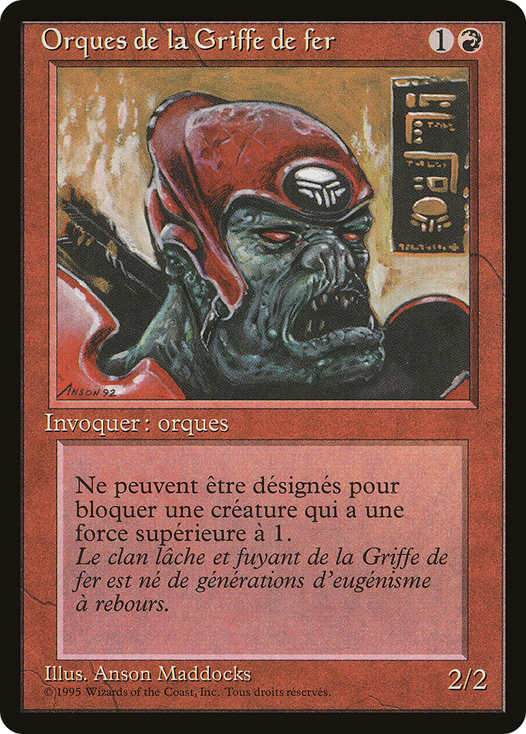 {C} Ironclaw Orcs (French) - "Orques de la Griffe de fer" [Renaissance][REN 091]