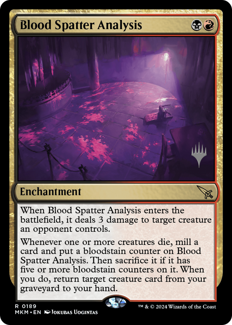 {R} Blood Spatter Analysis (Promo Pack) [Murders at Karlov Manor Promos][PP MKM 189]