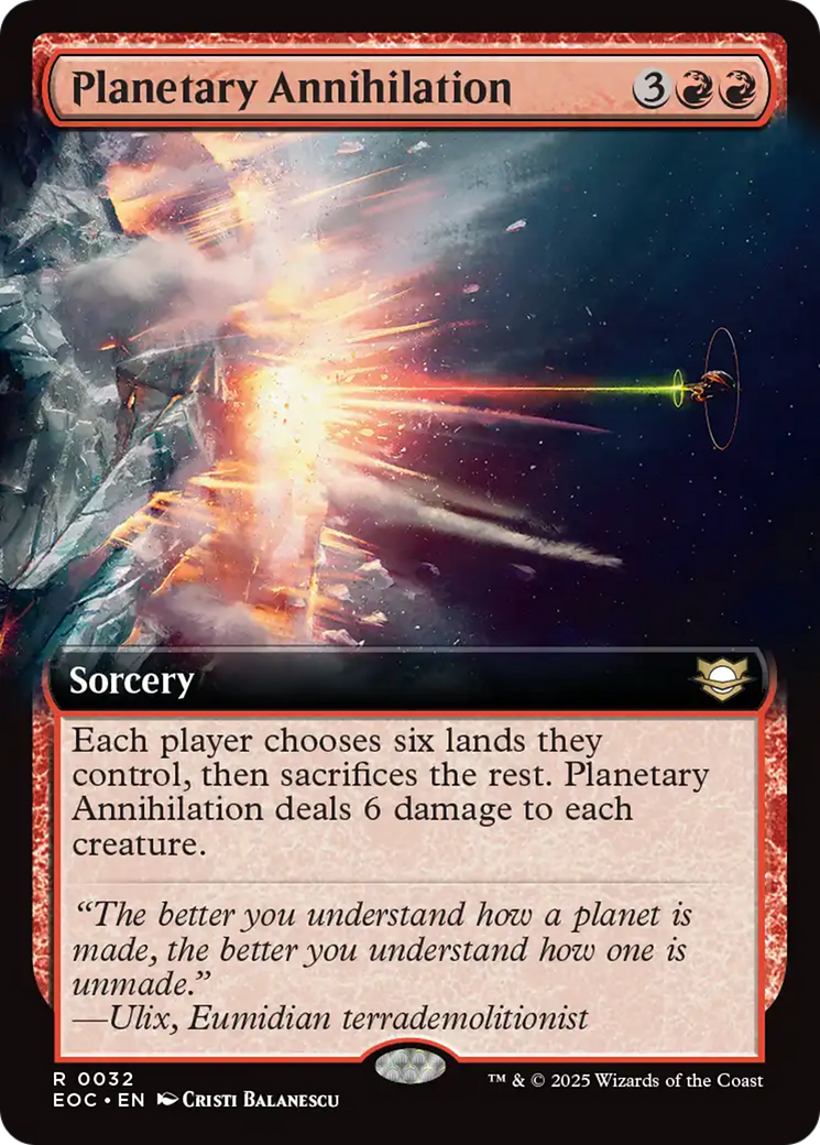 {R} Planetary Annihilation (Extended Art) [Edge of Eternities Commander][EOC 032]