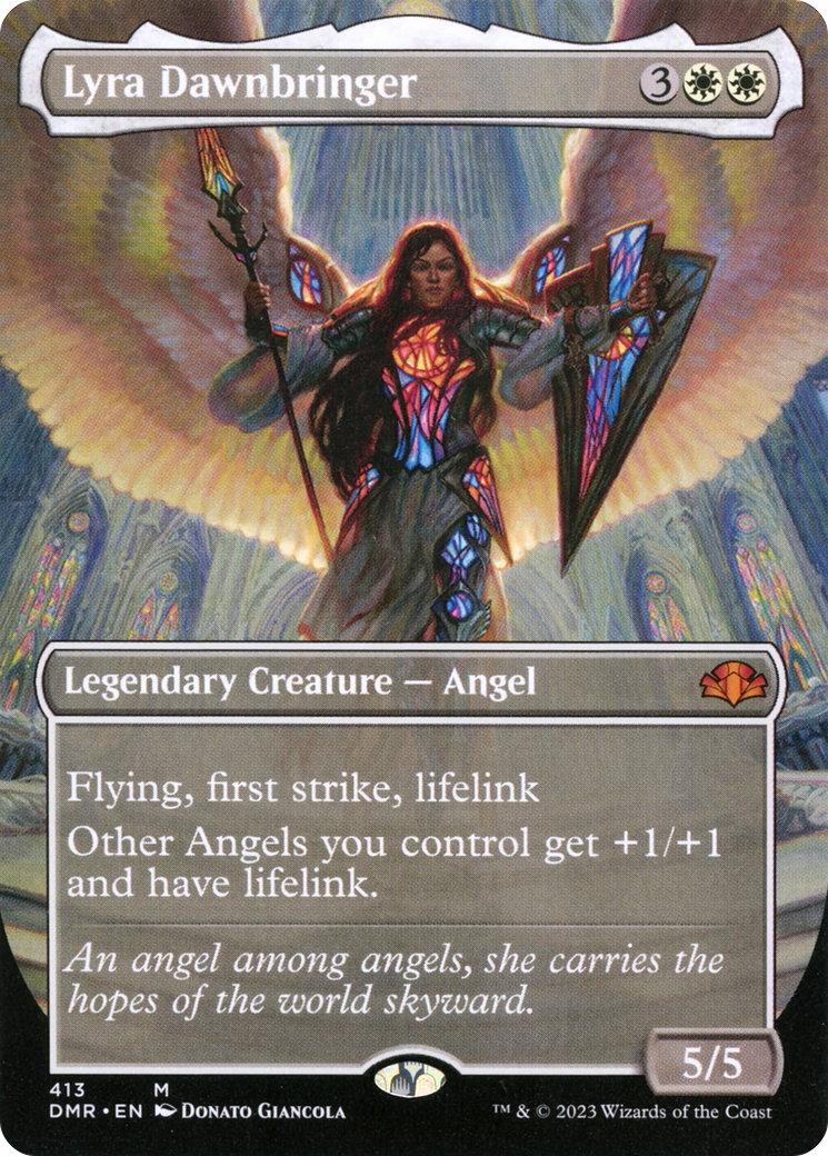{R} Lyra Dawnbringer (Borderless Alternate Art) [Dominaria Remastered][DMR 413]