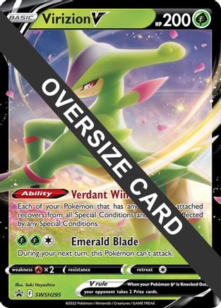 [JUM PKM-R] Virizion V (SWSH295) (Jumbo Card) [Sword & Shield: Black Star Promos]