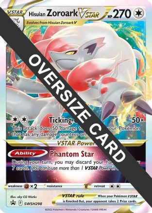 [JUM PKM-R] Hisuian Zoroark VSTAR (SWSH298) (Jumbo Card) [Sword & Shield: Lost Origin]
