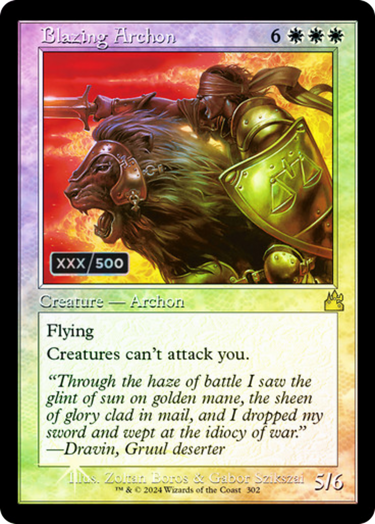 {R} Blazing Archon (Retro) (Serialized) [Ravnica Remastered][SR RVR 302]