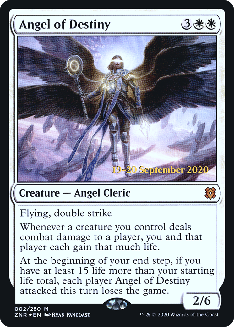 {R} Angel of Destiny [Zendikar Rising Prerelease Promos][PR ZNR 002]