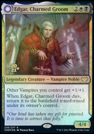 {R} Edgar, Charmed Groom // Edgar Markov's Coffin [Innistrad: Crimson Vow Prerelease Promos][PR VOW 236]
