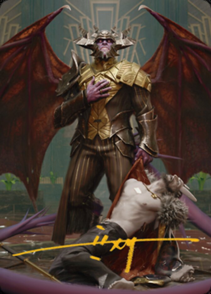 {A} Ob Nixilis, the Adversary 1 Art Card (Gold-Stamped Signature) [Streets of New Capenna Art Series][GS ASNC 031]