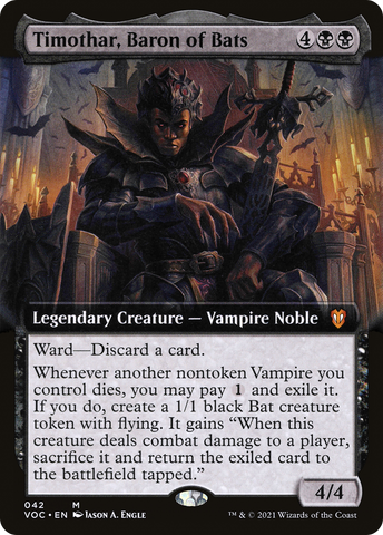 {R} Timothar, Baron of Bats (Extended Art) [Innistrad: Crimson Vow Commander][VOC 042]