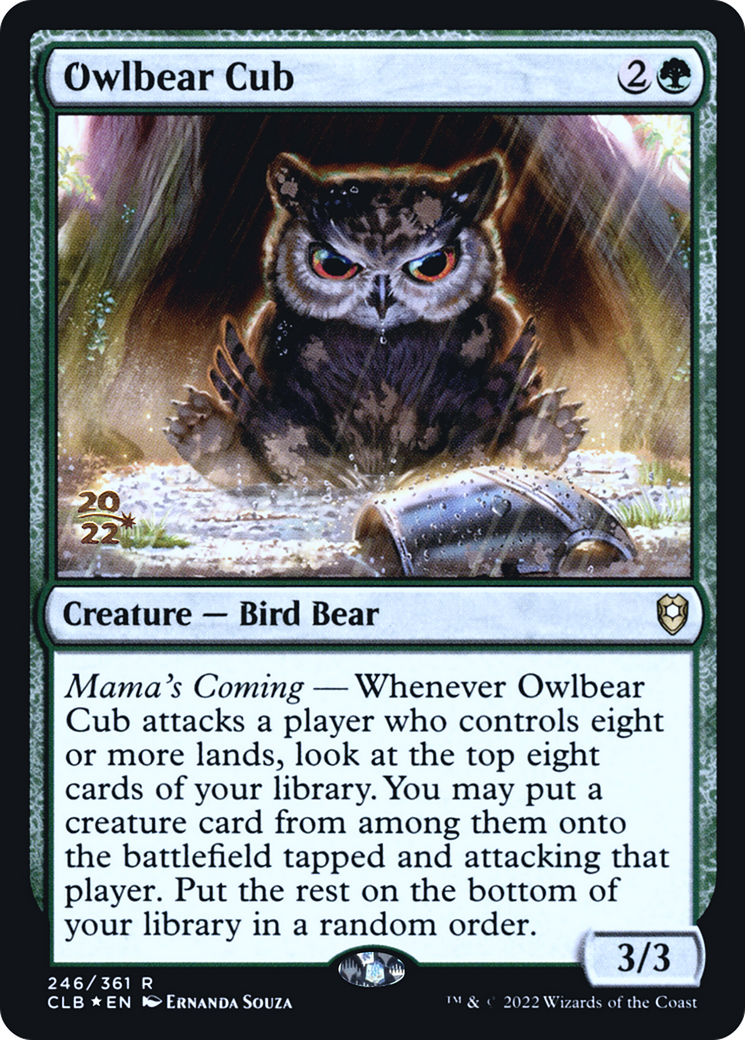 {R} Owlbear Cub [Commander Legends: Battle for Baldur's Gate Prerelease Promos][PR CLB 246]