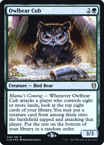 {R} Owlbear Cub [Commander Legends: Battle for Baldur's Gate Prerelease Promos][PR CLB 246]