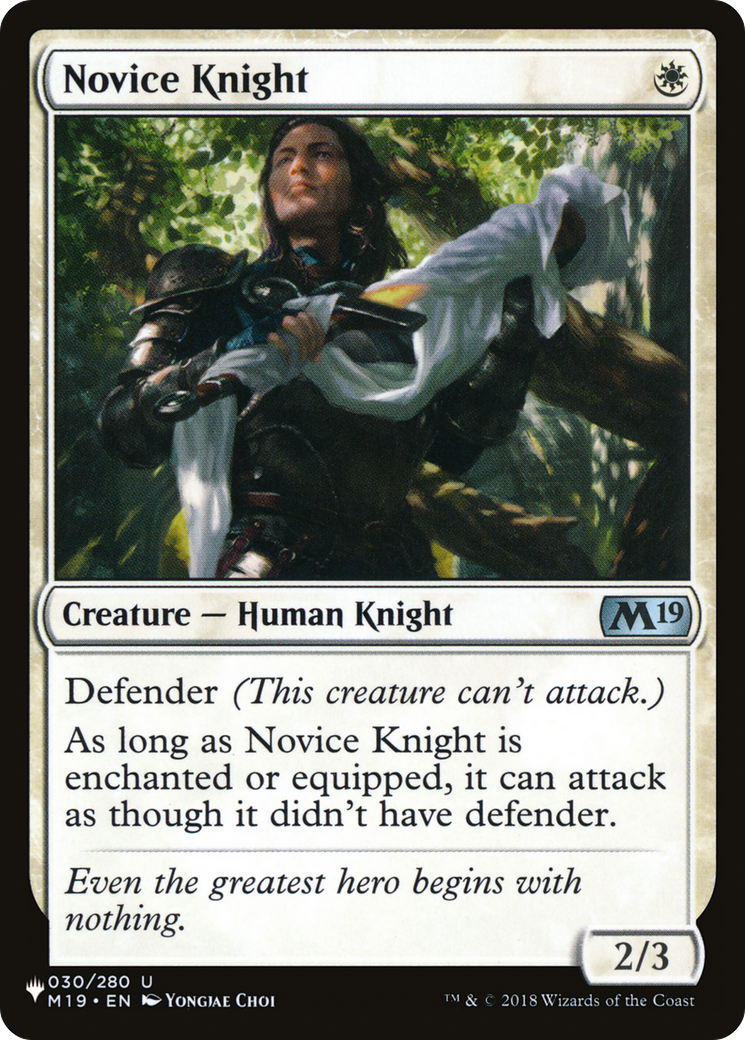 Novice Knight [LIST M19-30]
