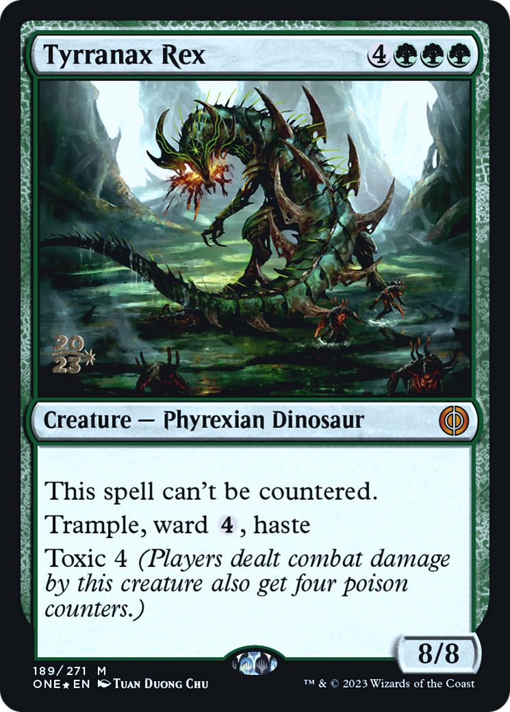 {R} Tyrranax Rex [Phyrexia: All Will Be One Prerelease Promos][PR ONE 189]