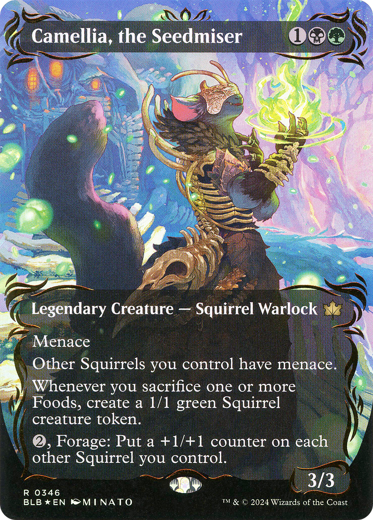 {@R} Camellia, the Seedmiser (Borderless) [Bloomburrow][BLB 346]