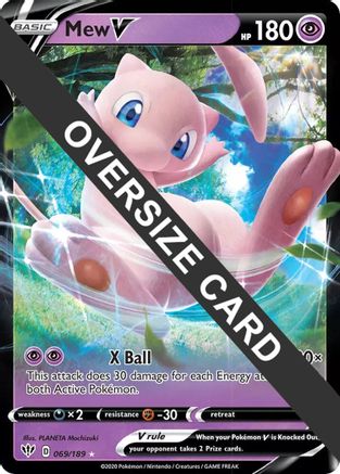 [JUM PKM-R] Mew V (069/189) (Jumbo Card) [Sword & Shield: Darkness Ablaze]
