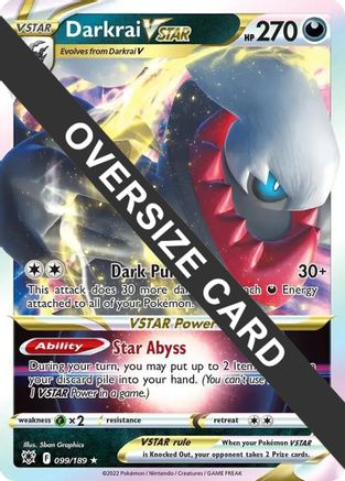 [JUM PKM-R] Darkrai VSTAR (099/189) (Jumbo Card) [Sword & Shield: Astral Radiance]