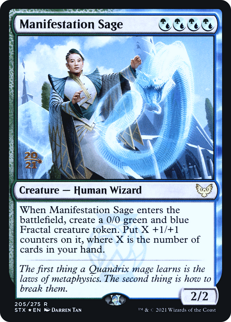{R} Manifestation Sage [Strixhaven: School of Mages Prerelease Promos][PR STX 205]