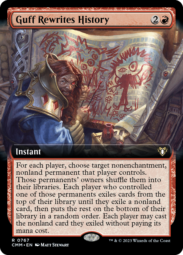 {R} Guff Rewrites History (Extended Art) [Commander Masters][CMM 767]