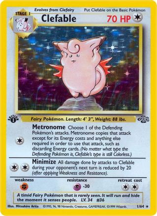 [PKM-R] Clefable (1/64) [Jungle 1st Edition]