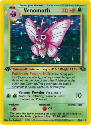 [PKM] Venomoth (13/64) [Jungle 1st Edition]