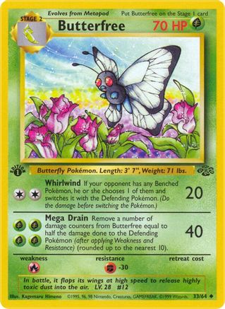 [PKM] Butterfree (33/64) [Jungle 1st Edition]