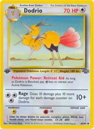 [PKM-C] Dodrio (34/64) [Jungle 1st Edition]