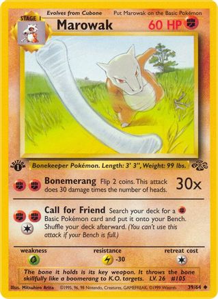 [PKM] Marowak (39/64) [Jungle 1st Edition]