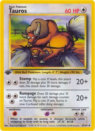 [PKM-C] Tauros (47/64) [Jungle 1st Edition]