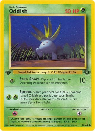[PKM] Oddish (58/64) [Jungle 1st Edition]