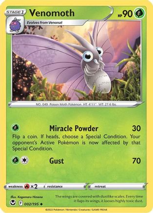 [PKM] Venomoth (002/195) [Sword & Shield: Silver Tempest]