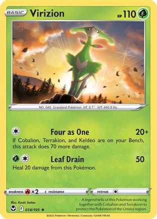 [PKM] Virizion (014/195) [Sword & Shield: Silver Tempest]