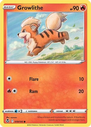 [PKM] Growlithe (019/195) [Sword & Shield: Silver Tempest]