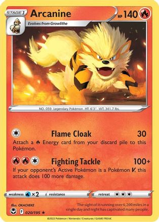 [PKM] Arcanine (020/195) [Sword & Shield: Silver Tempest]