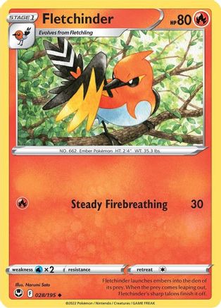 [PKM] Fletchinder (028/195) [Sword & Shield: Silver Tempest]