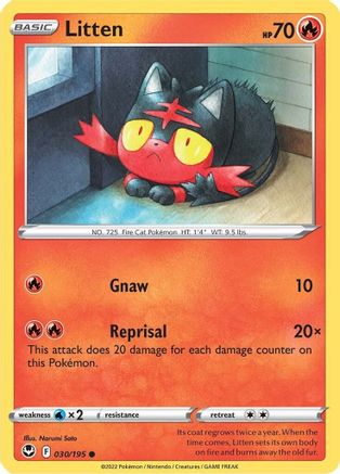 [PKM] Litten (030/195) [Sword & Shield: Silver Tempest]