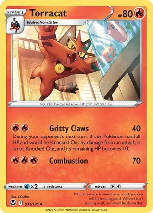 [PKM] Torracat (031/195) [Sword & Shield: Silver Tempest]