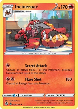 [PKM] Incineroar (032/195) [Sword & Shield: Silver Tempest]