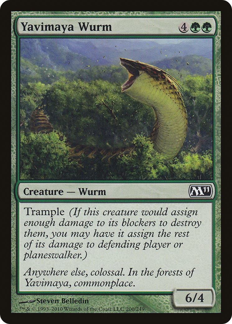 {C} Yavimaya Wurm [Magic 2011][M11 200]